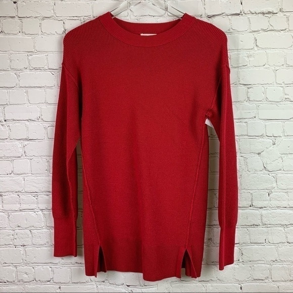 CASLON Red Crewneck Sweater Size XS - Picture 1 of 6